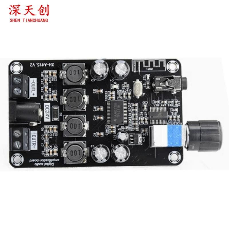 Placa amplificadora de potência de áudio ajustável de alta potência XH-A415 TPA3118D2 Suporte Bluetooth 5.0 HD Dual 50W