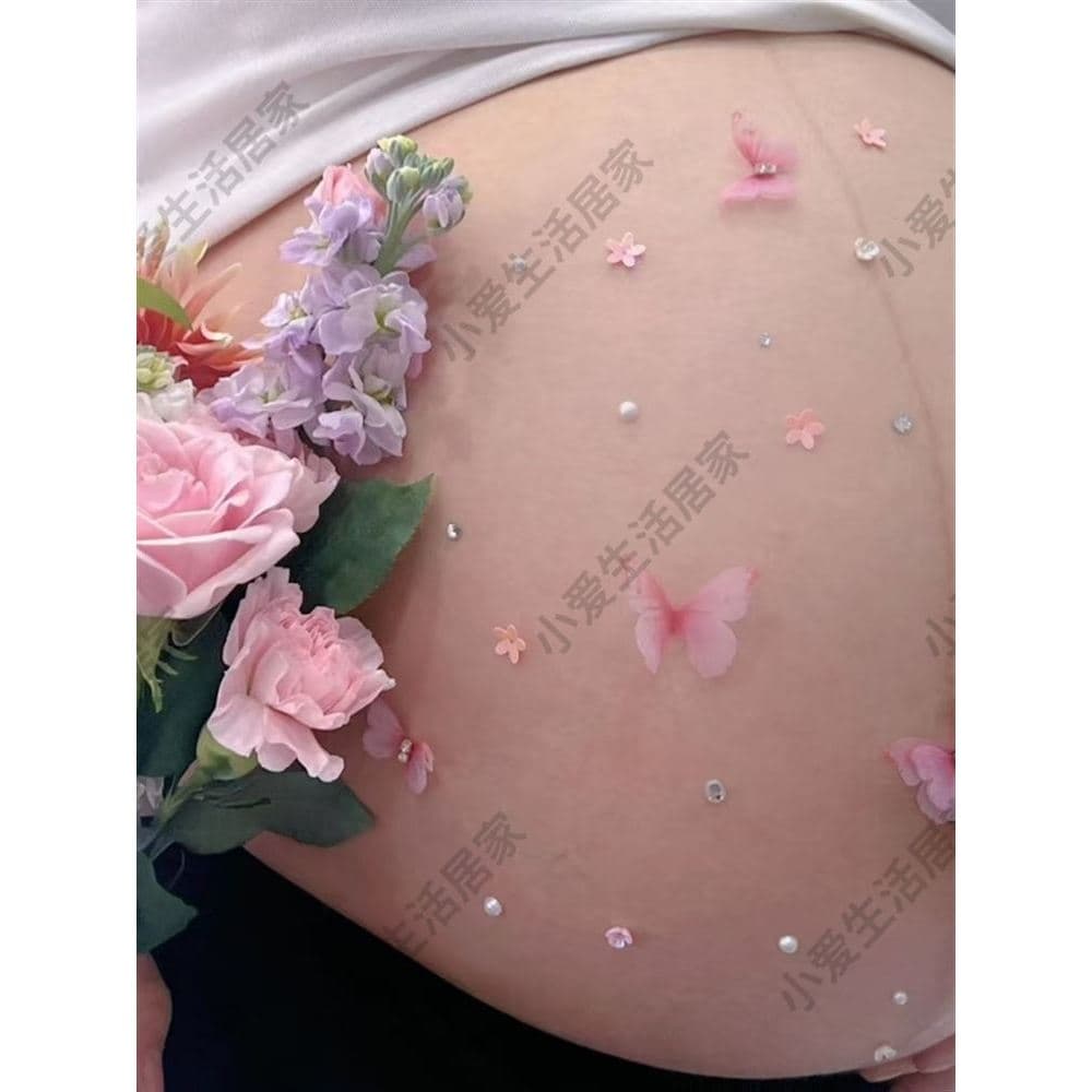 Mulheres grávidas foto adesivos foto gravidez barriga adesivos diamante pérolas casais casa foto adereços barriga grande