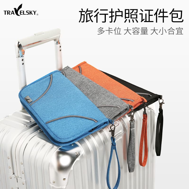 Porta-passaporte porta-documentos capa protetora feminina bolsa de armazenamento de viagem no exterior bolsa de passapor