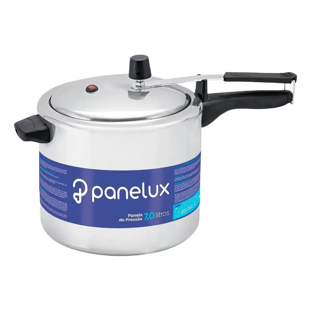 Panela De Pressão 7 Litros Panelux Classic Tampa Com Fechamento Seguro