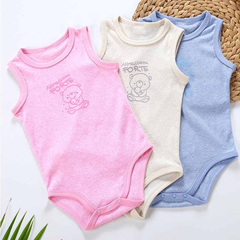 Masculino feminino bebê verão sem mangas triângulo saco peido macacão bebê colete pijamas de uma peça puro algodão Plus