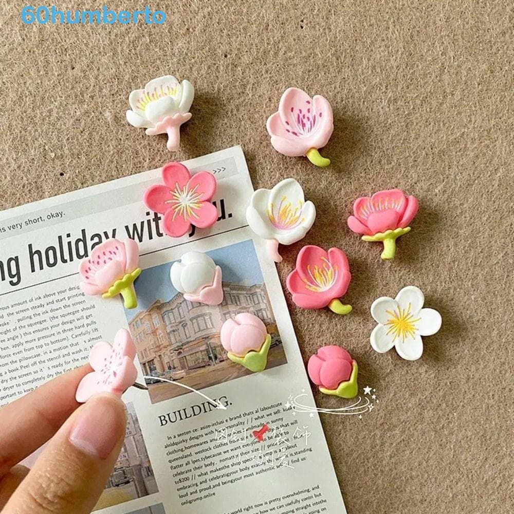 HUMBERTO 20/30 Unidades De Alfinetes Sakura , De Quadro Negro 3D DIY , Reutilizáveis Com Caixa Flor Rosa Fofos
