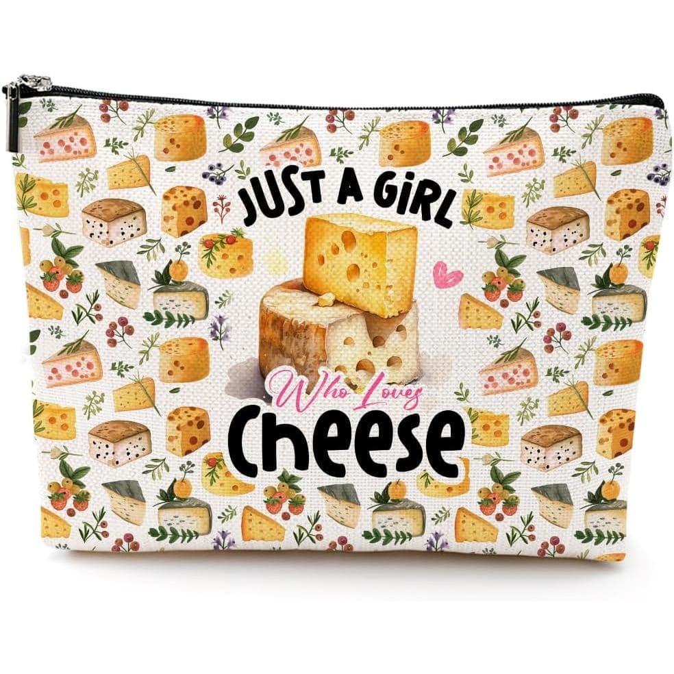 Bolsa de Cosméticos Divertida em Forma de Queijo, Presentes Engraçados de Queijo, Presentes para Amantes de Comida, Bols