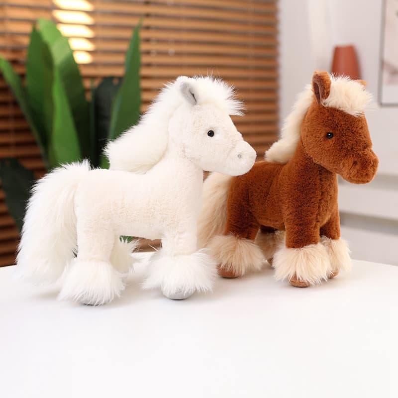 Bonito Pônei Brinquedo De Pelúcia Simulação Cavalo Grande Boneca Macio Plushie Casa Loja Decoração Ornamento Conforto Pr