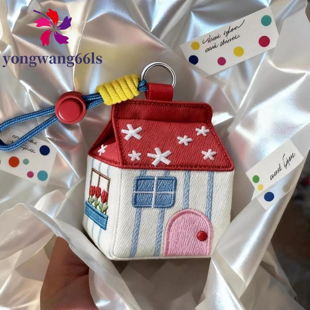 YONGWANG Bolsa De Fone De Ouvido De Casa De Desenho Animado , Moedas De Poliéster De Grande Capacidade , Pingente De Cha