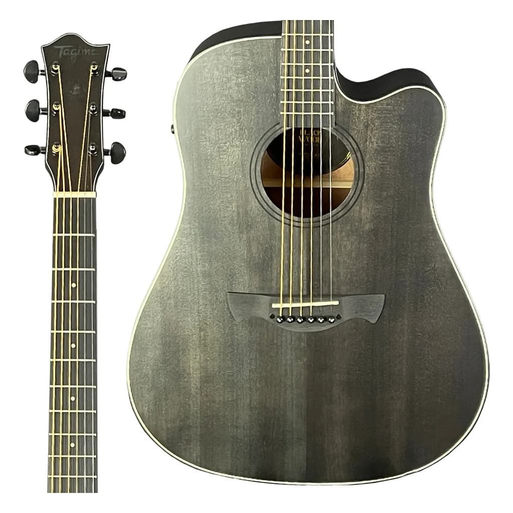 Violão Eletroacústico Tagima TBW-200 TBK Black Wood EQ Folk Aço Cutway Fosco