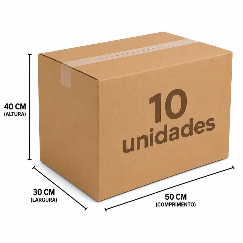 Kit 10 Caixas Papelão 50x30x40cm Ideal para Mudanças Caixas Grande