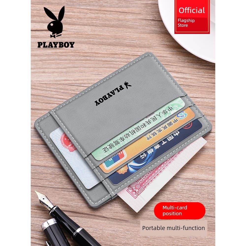 carteira masculina com ziper carteira masculina Porta-cartões masculino multifuncional Playboy Mini carteira de motorist