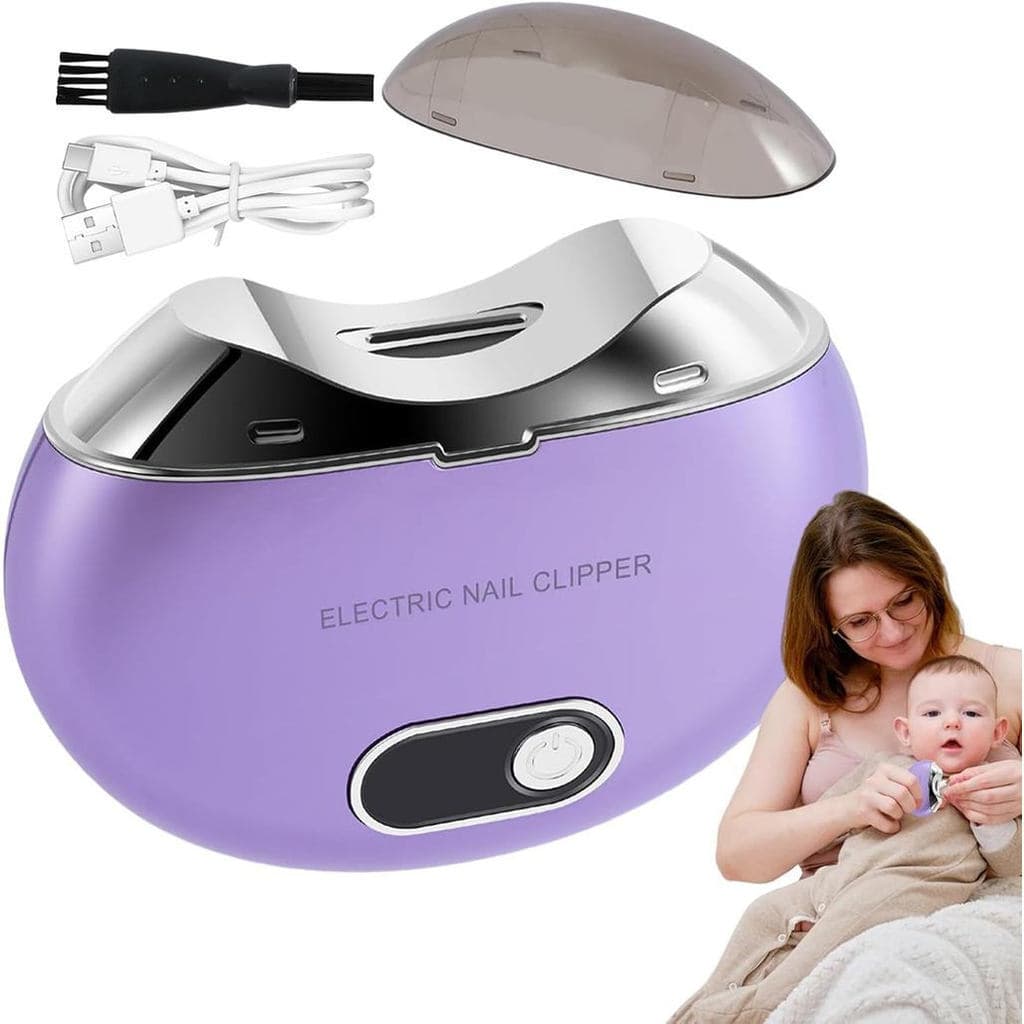 Cortador de unhas elétrico, aparador de unhas automático portátil, recarregável, com display digital LCD, ferramenta de