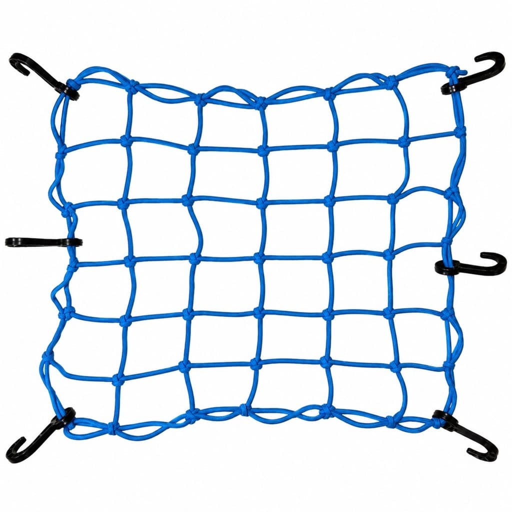 Rede Elástica Aranha Moto Bagageiro Redinha Azul 35x35