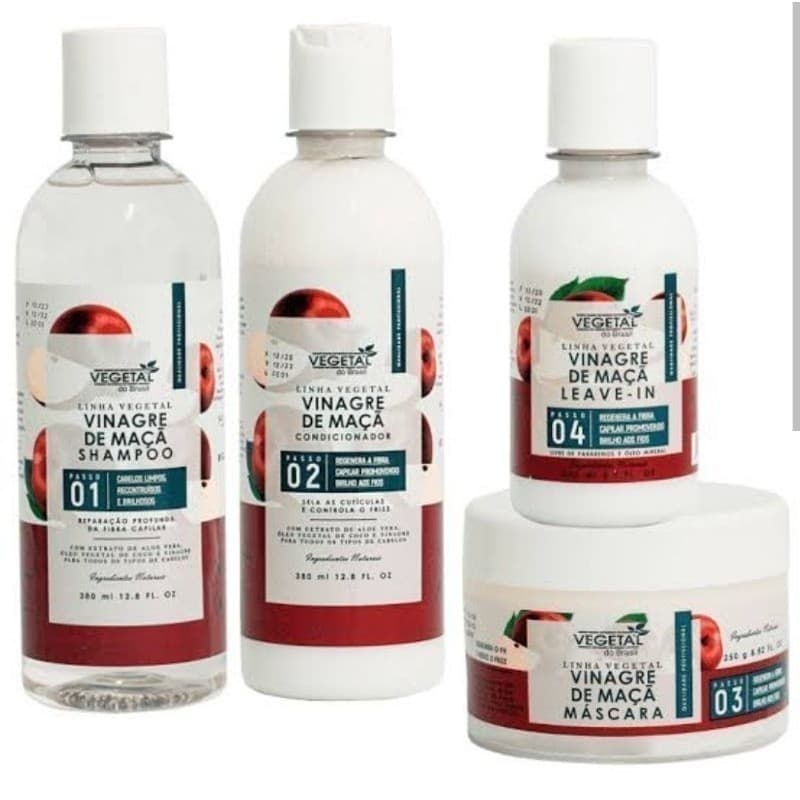 Kit Capilar Especial Vinagre de Maçã – Vegetal do Brasil | Brilho, Força e Equilíbrio Capilar