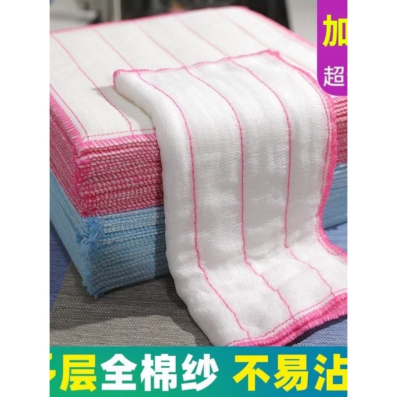 Pano de prato cozinha toalha de prato doméstico absorver água sem fiapos não é fácil de colar óleo fio de algodão puro e