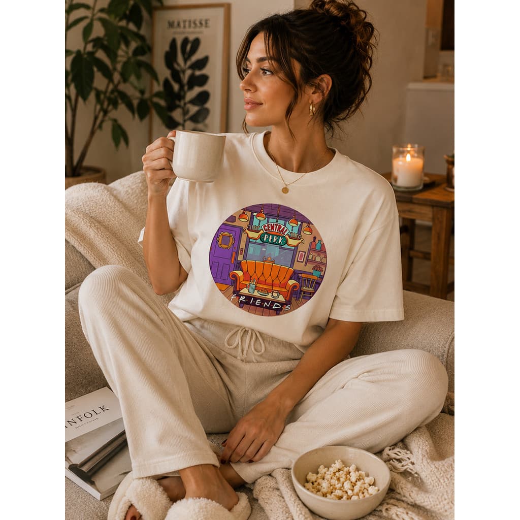 Blusa Feminina Friends Série TV Café Central Perk Camiseta Feminina Algodão Premium