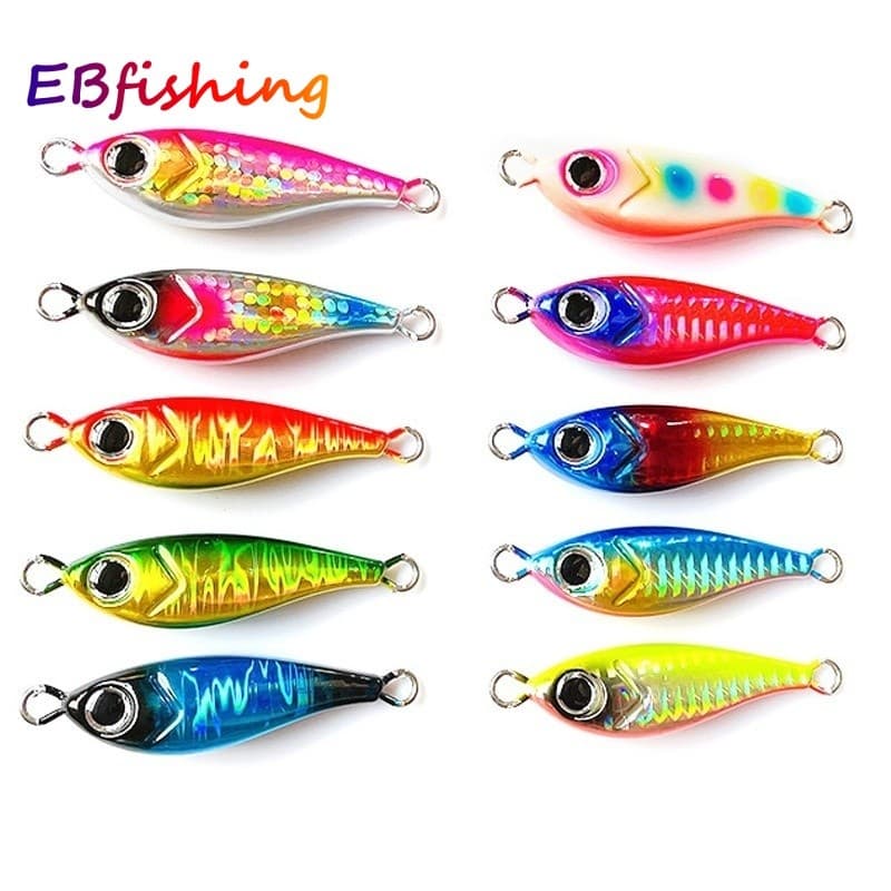 1 Peça 7g/10g/15g/20g/30g Iscas De Pesca Marítima Isca Artificial De Jigging Lento