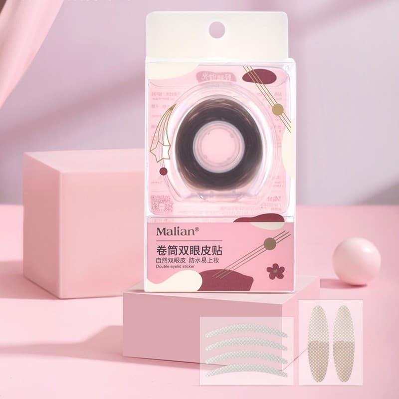 Influenciador adesivo de pálpebra dupla invisível beleza Natural malha gaze tira de fibra moldar creme renda sem costura