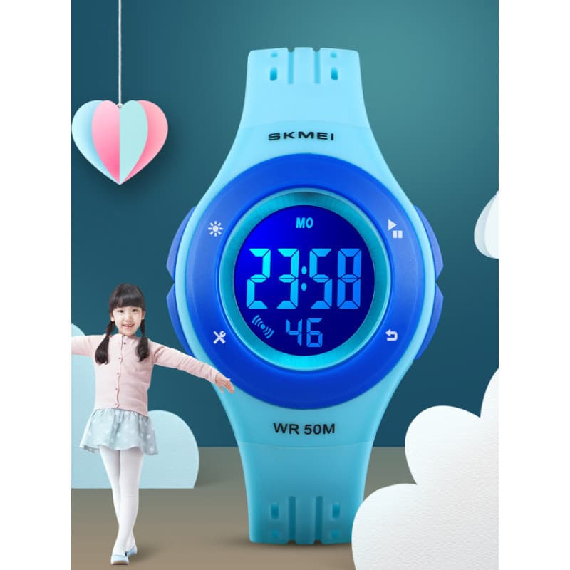 Momento bonito moda colorido LED relógio infantil menino esportes eletrônico estudantes do ensino fundamental meninas re
