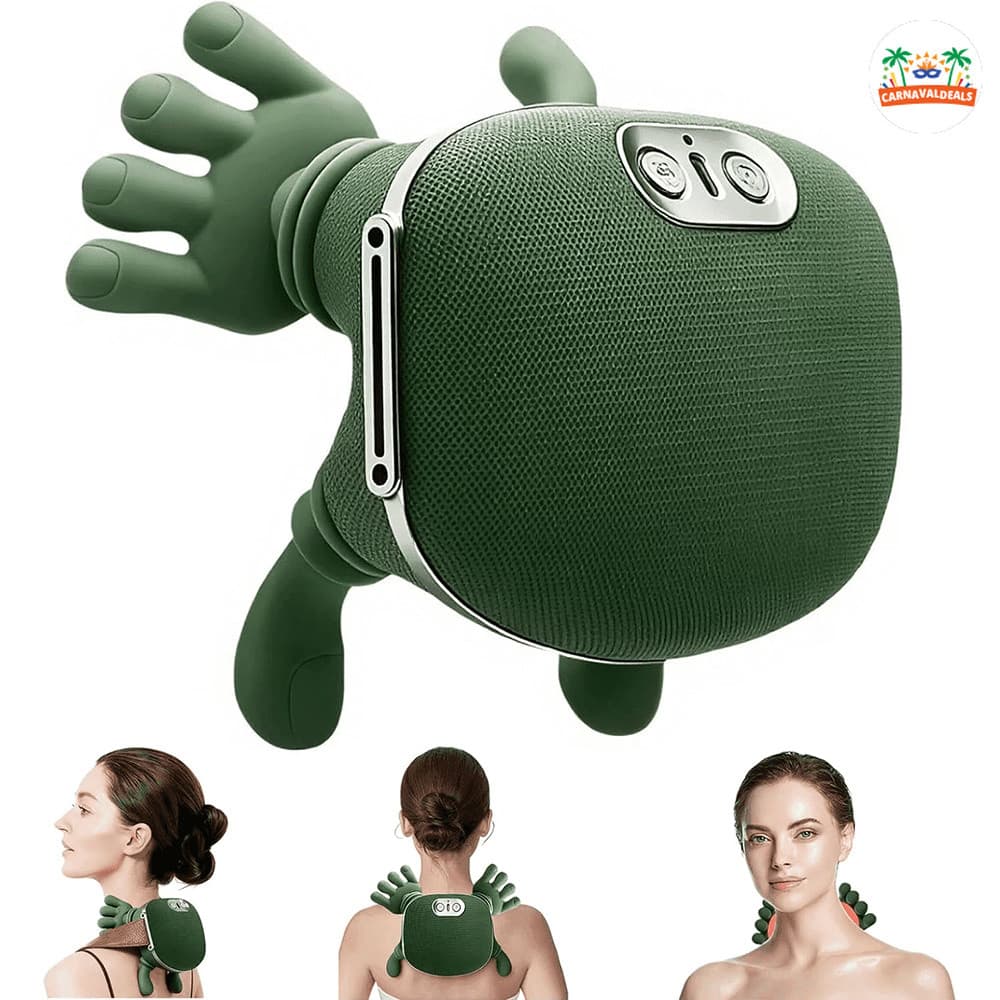 Massageador Inteligente com Aquecimento e 8 Pontos para Tensão, Ideal para Casa e Escritório