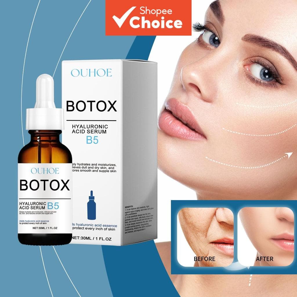 Soro de Ácido Hialurônico de Contato Instantâneo B5 – Enriquecido com D-Pantenol, Suaviza a Pele Grossa | Textura Suave,