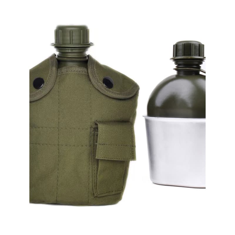 Esportes ao ar livre americano único soldado garrafa de água lancheira portátil copo de água polímero eua tático acampam