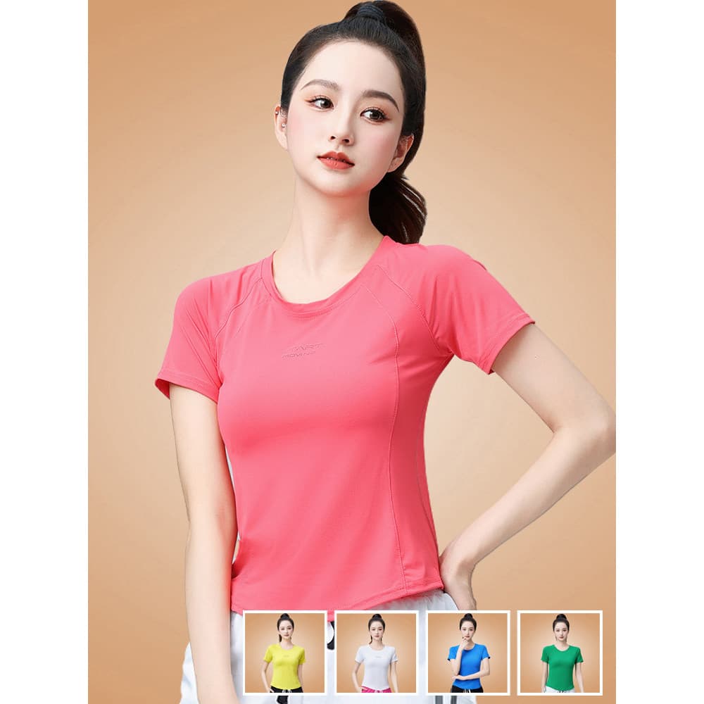 Yang Liping roupas de dança quadrada esportes roupas de secagem rápida verão de manga curta Fitness correndo roupas de d