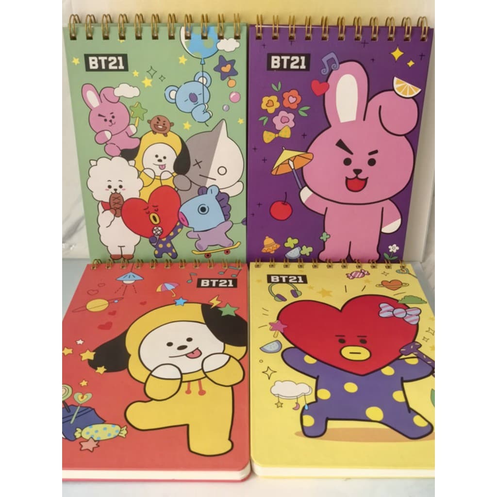 Dois frete grátis agitar-fritar bonito dos desenhos animados bobina Vertical livro dupla face gravável tamanho A5