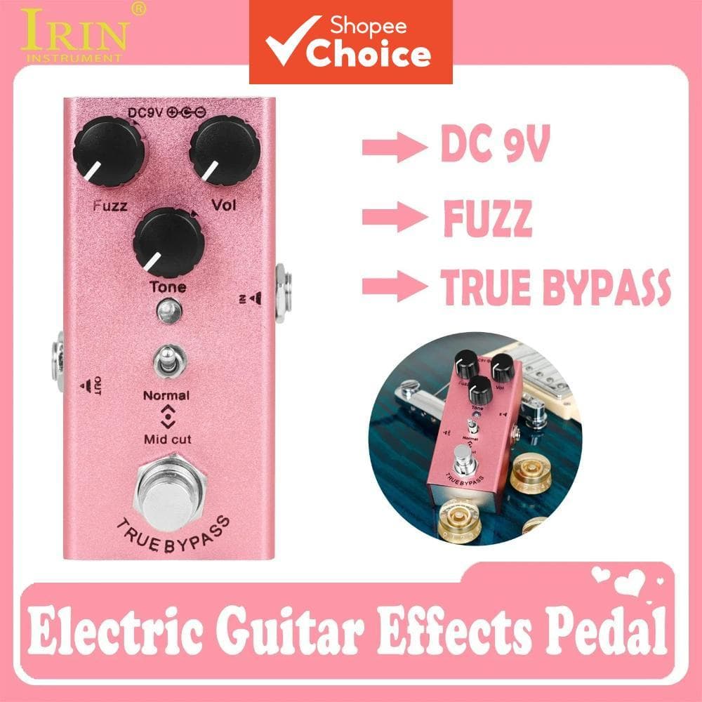 IRIN EF-12 Pedal de Efeitos para Guitarra Fuzz Mini Pedal Elétrico de Guitarra Efeito Único True Bypass Peças de