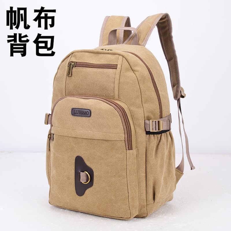 Mochila de lona masculina mochila estudante do ensino médio mochila feminina esportes ao ar livre saco de viagem Retro n