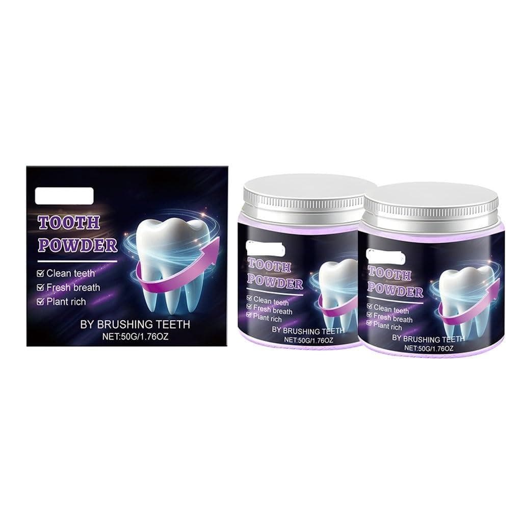Pó Dental Roxo - Reduz Manchas na Superfície dos Dentes, Frescor Duradouro, Melhora o Conforto Oral, Fácil de Usar Diari