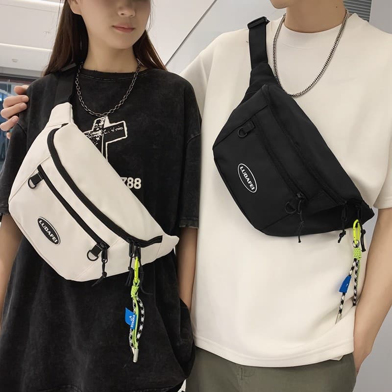 Novo estilo saco de peito masculino Street Wear saco do mensageiro grande capacidade Fitness lazer esportes cintura saco
