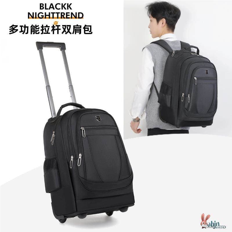 Carrinho mochila masculina cinta polia saco de escola feminino grande capacidade leve saco de bagagem ao ar livre negóci