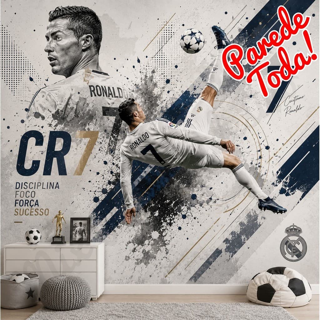 Papel De Parede Cristiano Ronaldo Cr7 para quarto do futebol