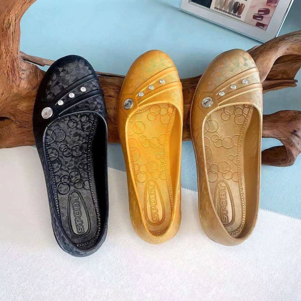 Sapatos de primavera outono de cano baixo femininos boca rasa resistente ao desgaste sapatos de água à prova d'água anti