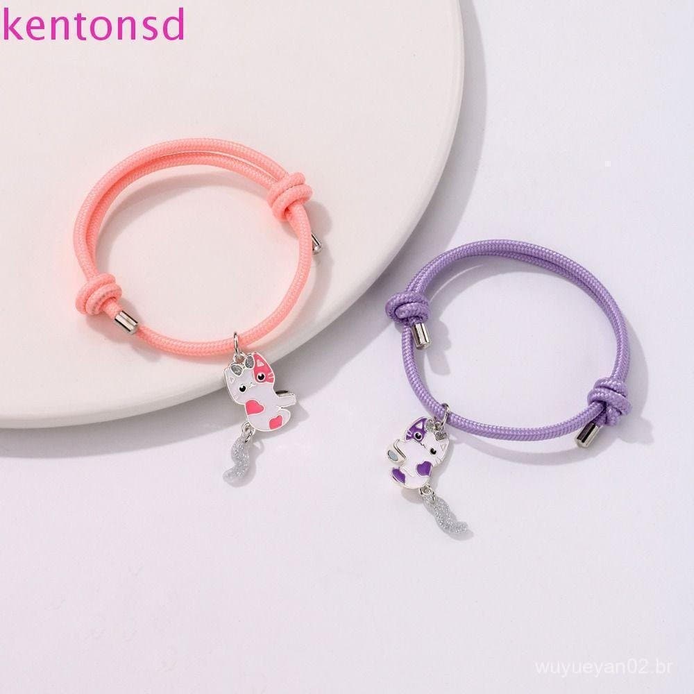 Pulseira De Coração KENTONSD , Casal De Amor Em Cores Contrastantes Da Fortuna Feita À Mão