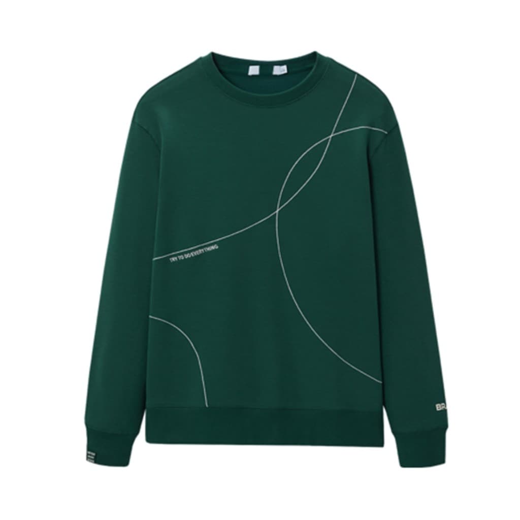 HL10058 série mar masculina primavera outono camada de ar manga longa bordado em torno do pescoço moletom camiseta Terry