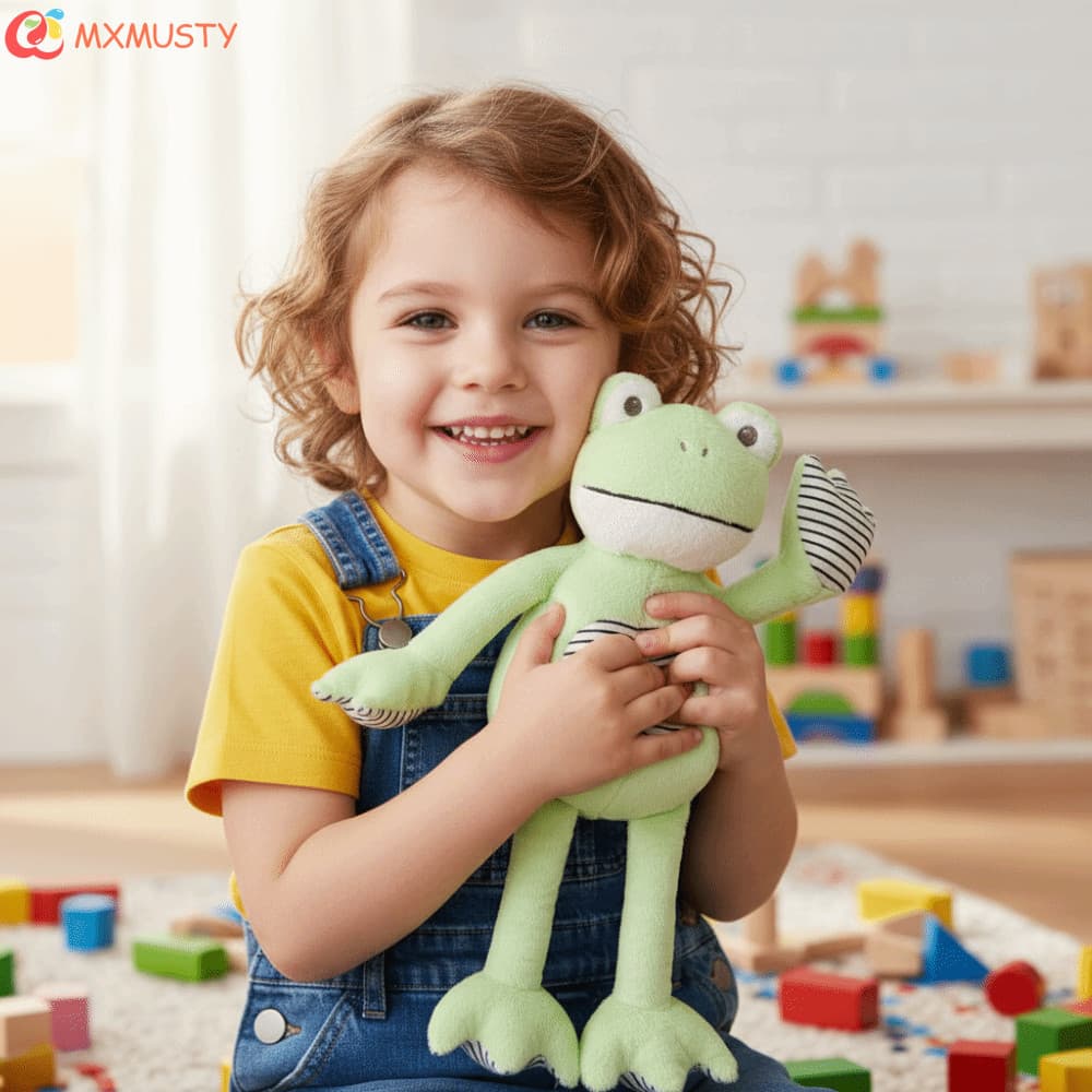 MXMUSTYZA Sapos Brinquedos De Pelúcia , Crianças Gits Pernas Longas Sapo Bicho Boneca Verde Macia