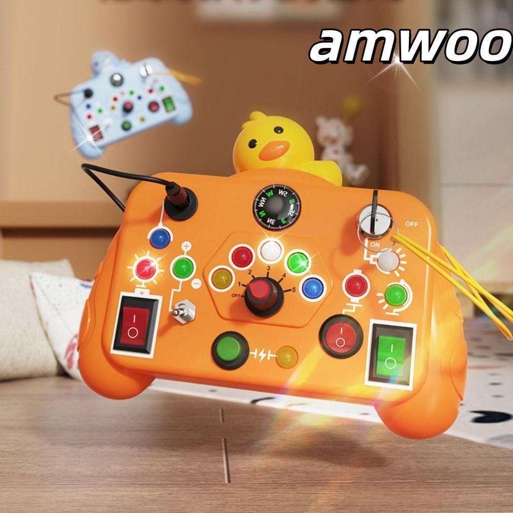 Brinquedo Sensorial Do Interruptor Da Placa Bebê De AMWOO , Com Brinquedos Sensoriais Educacionais Ocupada Luz LED , Mon