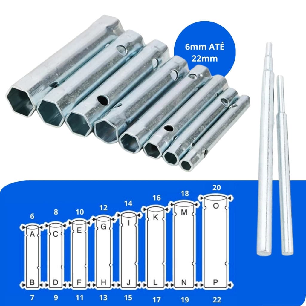 Chave De Vela De Ignição 6mm A 22mm Universal Aço