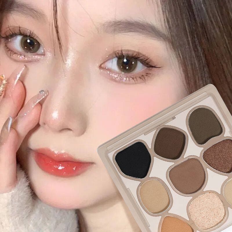 2026 novo estilo de alto brilho Blush paleta de sombras contorno tudo-em-um paleta fosco perolado cor terra estilo japon