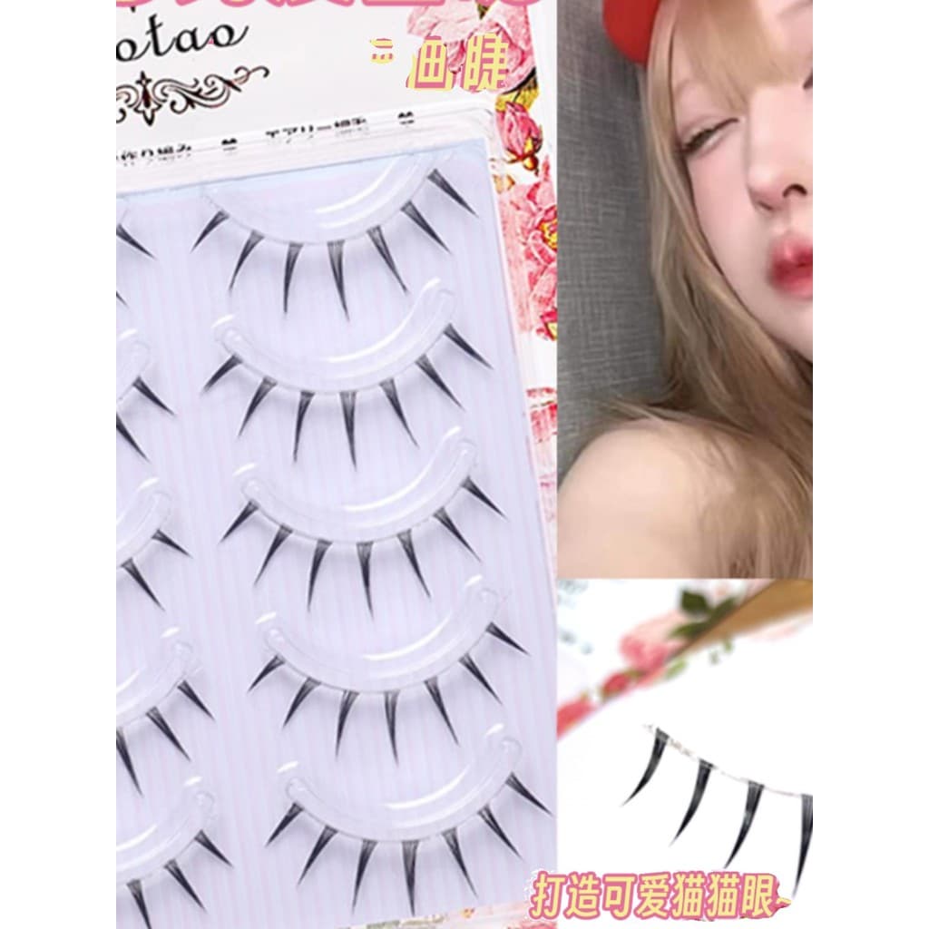 Barbie Eye Comics Cílios Postiços Inteiro Transparente Haste Maquiagem Cílios Menina Japonesa Cílios Postiços