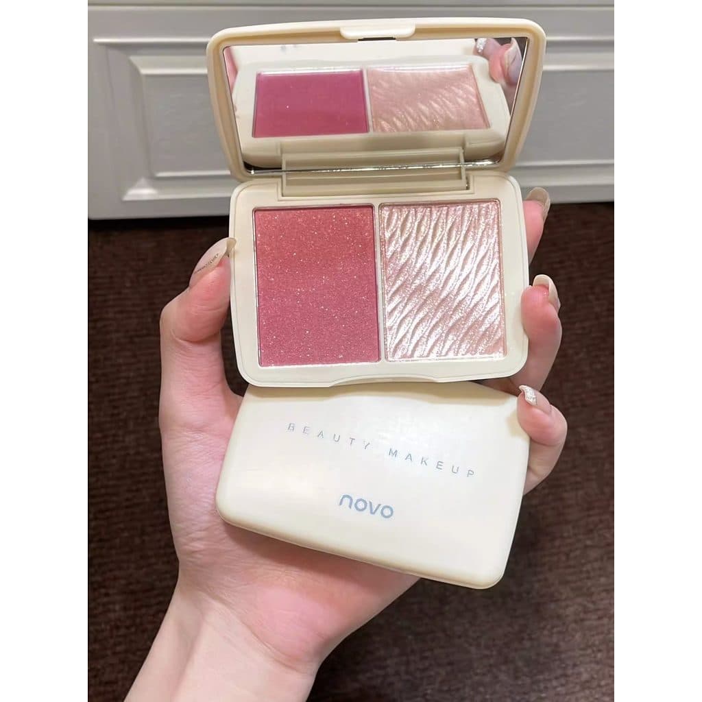 Temperamento de ameixa dourada quebrada cor retrátil novo Blush duplo destacando contorno tudo-em-um placa empilhamento