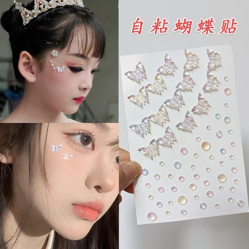 Maquiagem para os olhos Brilhante Diamante Lágrima Diamante Crianças Adesivo de Maquiagem Acessórios para o Rosto Borbol