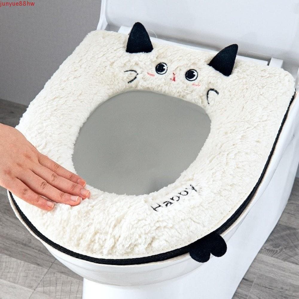 JUNYUE Tapete Higiênico Universal , Capa De Assento De Vaso Sanitário Macia E Espessada Com Zíper Removível Lavável Quen