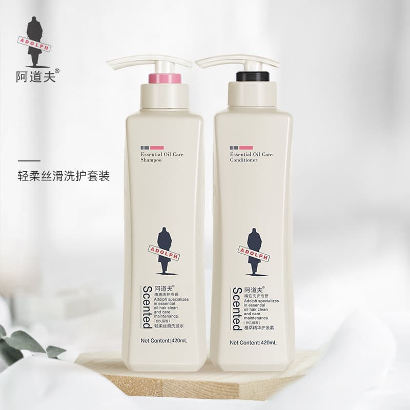 Adolf Shampoo Suave e Sedoso Fofo Óleo Essencial Shampoo Conjunto de Lavagem de Cuidados com os Cabelos Homens Controle