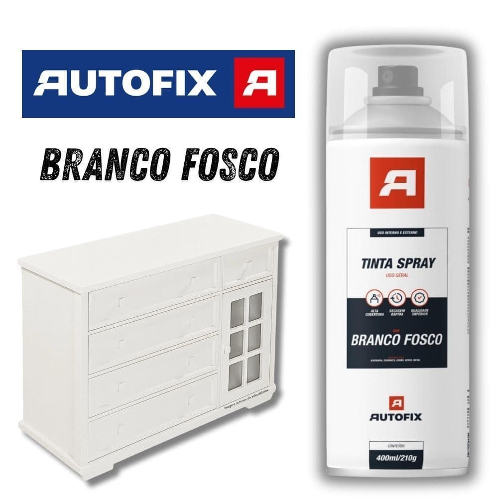 Tinta Spray Branco Fosco Uso Geral  400ml – Garantia Total ok