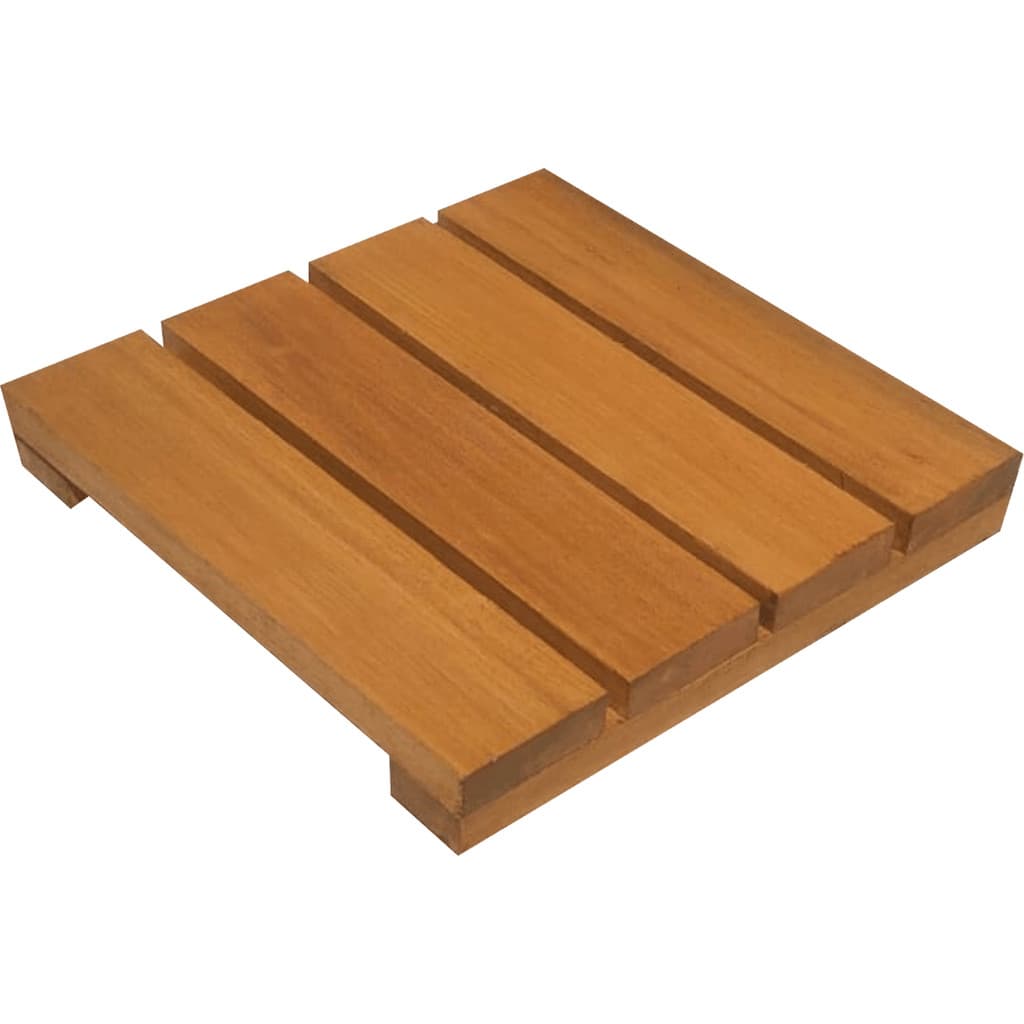 Deck de Madeira Modular 30x30 Cm Réguas 7 cm Caixa Com 12 Unidades NeonX Com Pintura