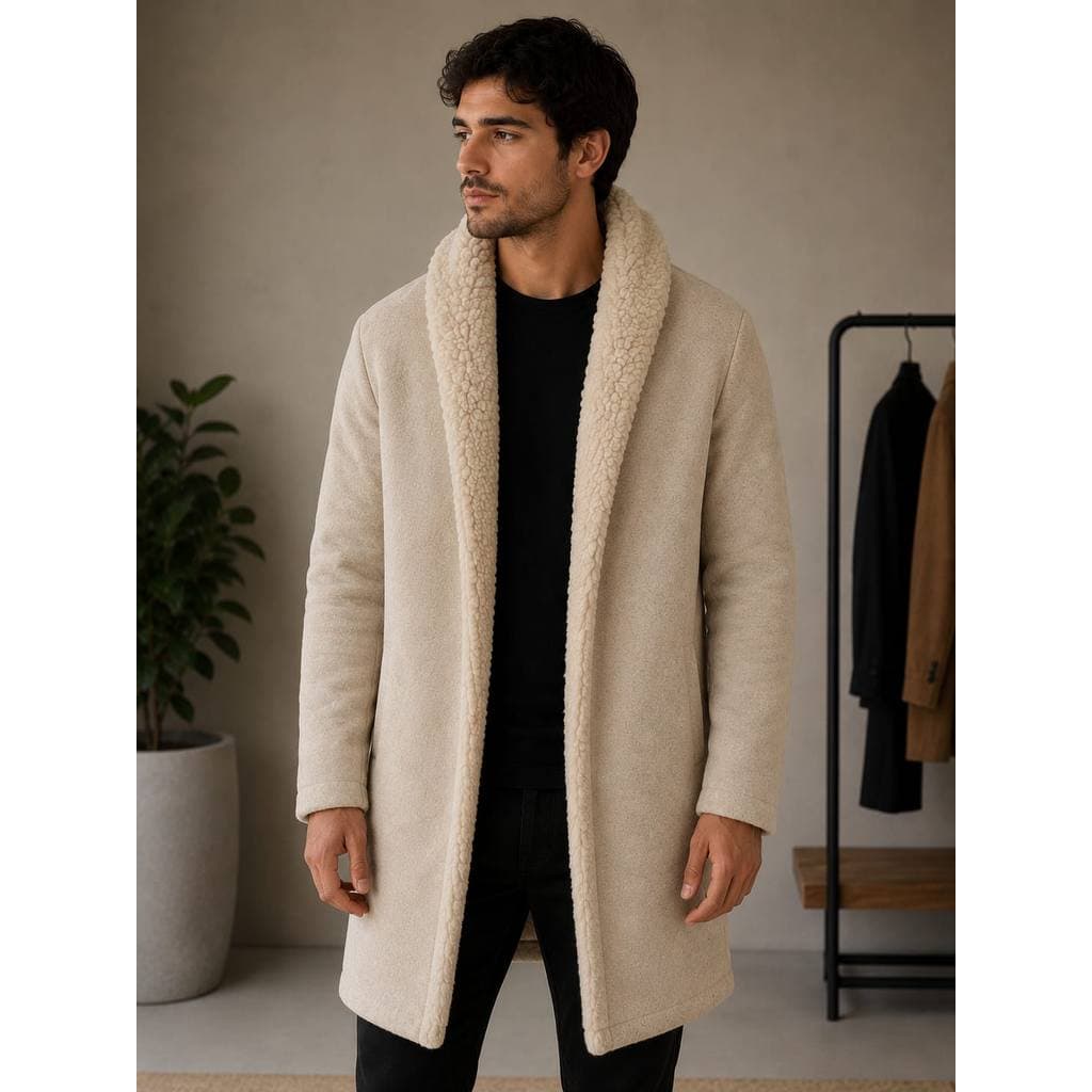 Casaco Sobretudo Masculino Inverno Forrado Pelinho Premium