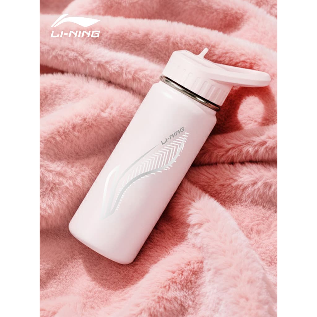 Li Ning copo térmico masculino copo de palha de armazenamento frio crianças estudantes escola dedicada feminino garrafa