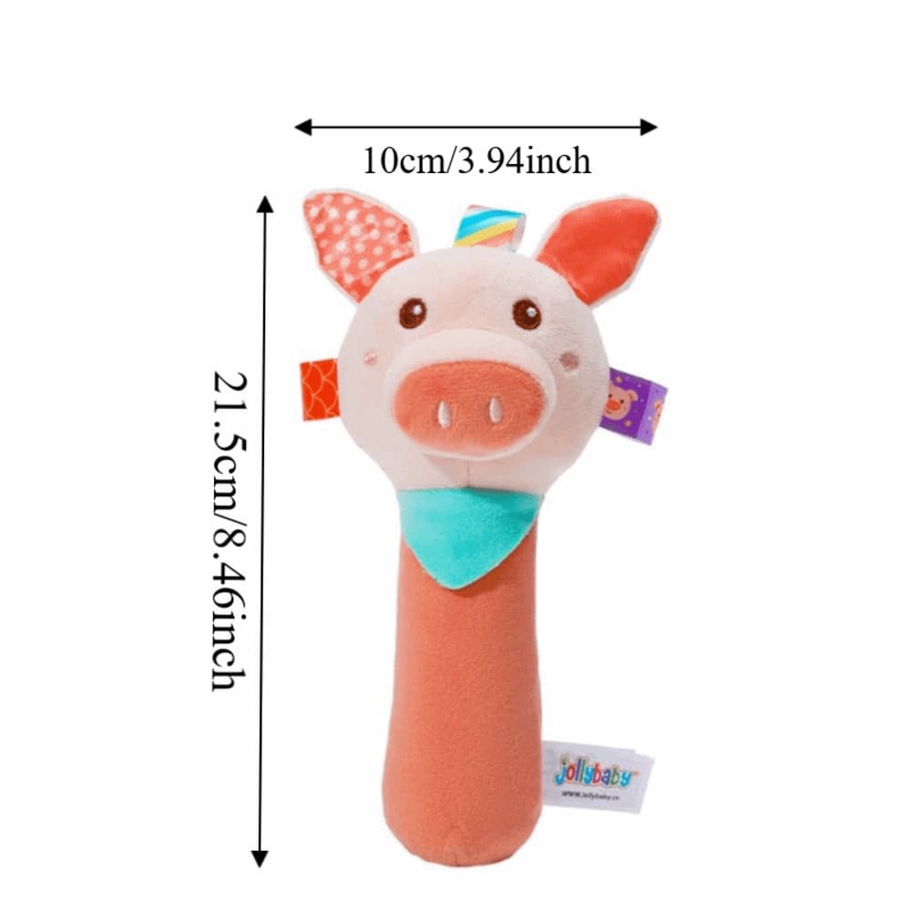 ANTIONEHA Chocalhos Para Bebês , Chocalho De Pelúcia Macio E Com Som Estridente , Design De Animal De Desenho Animado