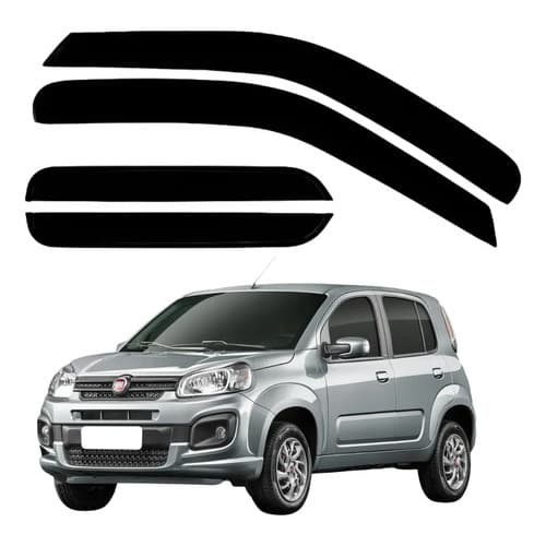 Calha De Chuva Acrilica Fumê Slim Novo Uno 2010 4 Portas