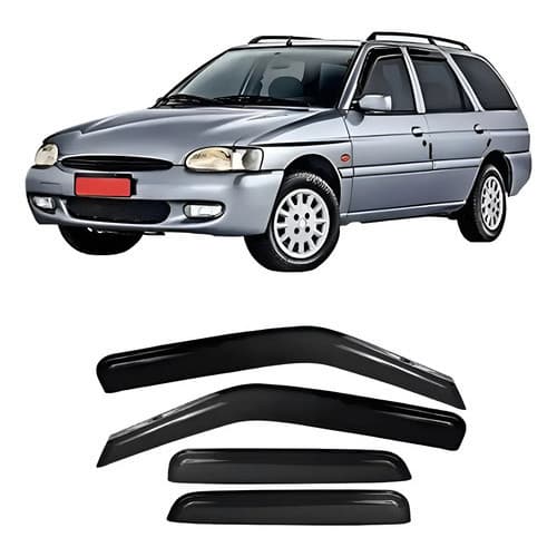 Calha De Chuva Acrilica Fumê Escort Sw 1997 A 2001 4 Portas
